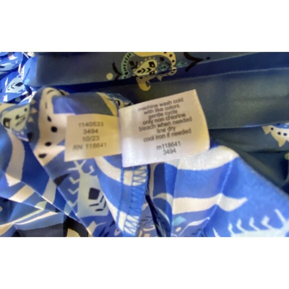 Lane Bryant‎ Blue Paisley Pleated Plus Size 28 Skirt Whimsical Bohemian - Picture 5 of 6